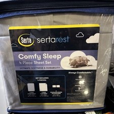 Serta Rest Comfy Sleep 4-PC Sheet Set: 1 Twin Flat 1 Twin Fitted 2 Pillowcases Bedding Set / Sleep Set price