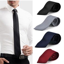 New Men's Dress Tie Solid Color Classic Neck Tie Necktie Wedding Formal USA Tie price