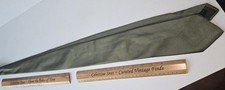 Vintage Barneys New York Silk Tie Olive Green Made in Italy Solid Necktie Tie price