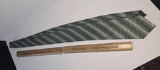 Vintage Stafford Performance Silk Green Grey Micro Grid Geometric Mens Necktie Tie price
