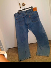 Levi's Men's Blue Denim Straight Leg Jeans Regular Fit Medium Wash 5-Pocket Men's Jeans / Denim Pants price