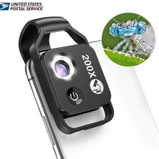 200X Microscope Lens Mobile Phone High Magnification For Smart Phone Moveable US Microscope price