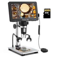 TOMLOV Digital Magnifier 1200X 7'' Coin Microscope camera Soldering Microscope Microscope price