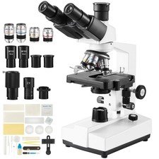 Lab Compound Trinocular Microscope 40X-5000X Two-Layer 3D Mechanical Stage LED Microscope price