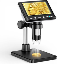 4.3 Inch LCD Digital Coin Microscope, 1000X USB Magnifier with 8 Adjustable LED Microscope price
