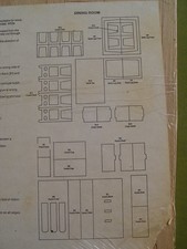 Dollhouse Furniture Set Dining Room Precut 6 pcs Pop Out Ready to Assemble Dining Room Set / Set price