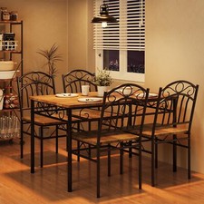 5-Piece Kitchen Dining Table Set for 4, Rectangular Dinette with Wooden Chairs Dining Room Set / Set price