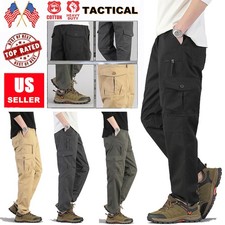 Mens Cargo Pants Work Pants Elastic Trousers Lightweight Combat Cotton Outdoor Men's Pants price