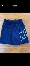 Nike Blue Athletic Shorts 2T Logo Solid Pull On Elastic Waist Polyester Baby Shorts price