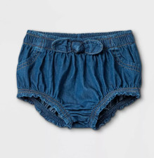 NEW Cat & Jack Baby Girls' Bloomer Jean Shorts Size 0-3 Months Baby Shorts price