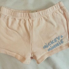 H&M x Disney Mickey & Minnie Baby Girls Pink French Terry Sweat Shorts Baby Shorts price