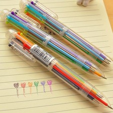 1pc MultiColor 6 in 1 Color Ballpoint Pen Ball Point Pens Kids School Office Ballpoint Pen price