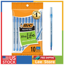 10-Count Pack BIC Round Stic Xtra Life Blue Ballpoint Pens, Medium Point (1.0mm) Ballpoint Pen price