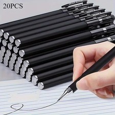 20PCS Ball Point Pens BLACK Gel Ink Pen Smooth Writing - 0.5mm Nib - Best Price⚡ Ballpoint Pen price