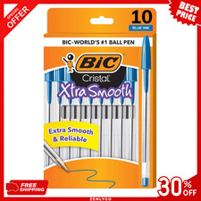 Pack of 10 Ballpoint Pen - Blue Ink Ball Point Pens for Office Writing School Ballpoint Pen price