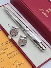 Cartier Ballpoint Pen Santos Silver Trim Luxury 2026 Full Box Gift New Set Boxed Ballpoint Pen price