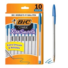 Pack of 10 Ballpoint Pen - Blue Ink Ball Point Pens for Office Writing School Ballpoint Pen price