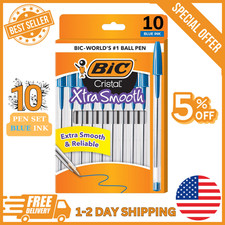 Pack of 10 Ballpoint Pen - Blue Ink Ball Point Pens for Office Writing School Ballpoint Pen price