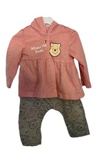 Disney infant Girls 6-9 Months Winnie The Pooh Outfit Light Hooded Jacket Pants Baby Pants price