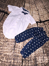 Dapper Dude 2pc Baby Boys Outfit Set 6-9M White Seersucker Whale Pants Baby Pants price