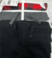 Koala Baby 3 Pairs of Baby Pants Size NB Newborn Black Gray and Red Plaid Baby Pants price
