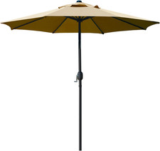 9ft Patio Umbrella - Outdoor Market Table Umbrella with Tilt Crank, 8 Ribs, Tan Umbrellas price