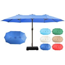 Aoodor 15ft Patio Umbrella with Umbrella Base Double-Sided Large Market Umbrella Umbrellas price