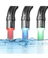 NEW LED Water Faucet Light Auto Multi Color Changing Stream Kitchen Bathroom Musluklar price