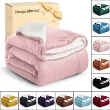Large Bed Blanket Ultra Soft Heavy GSM Sherpa Fleece Blankets Throws Twin Queen Koltuk Şalı price