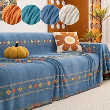 Chenille Boho Couch Cover Washable Jacquard Tassel Sofa Throw Scratch-Resistant Koltuk Şalı price