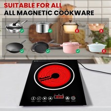 Electric Radiant Cooktop One Burner Electric Stove Top Touch Control 110V 1800W Ocaklar price