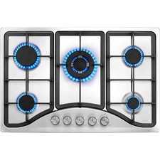 30" Gas Cooktop Stove Top 5 Burners LPG/NG Dual Fuel Stainless Steel Ocaklar price