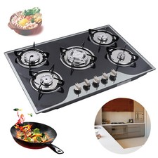 30" Gas Cooktop Stove Top 5 Burners LPG/NG Dual Fuel Stainless Steel Built-In Ocaklar price