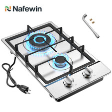12" Gas Cooktop 2 Burner Propane Stainless Steel Gas Stove NG/LPG Dual Fuel USA Ocaklar price