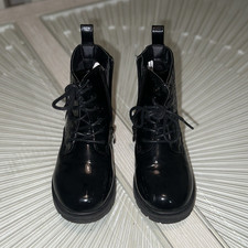 Dream Pairs Women’s Black Combat Ankle Boots Lace-Up Zipper Round Toe 11 Kadın Botları price