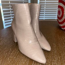Express Faux Crocodile Skin Booties, Size 10 Kadın Botları price