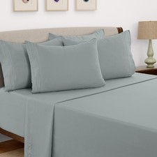 6 Piece Bed Sheet Set 1800 Series Microfiber Comfort Deep Pocket Hotel Bed Sheet Çarşaf price
