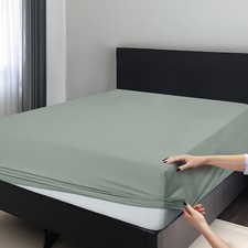 1800 Deep Pocket Fitted Sheet Queen King Fully Elastic Fitted Sheets Bed Sheets Çarşaf price