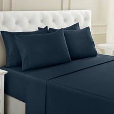 1800 Series 6-Piece Bed Sheet Set Soft Deep Pocket Twin King Queen Full Sheets Çarşaf price