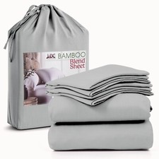 4-Piece Premium Bamboo Blend Bed Sheet Set Deep Pocket Breathable Soft Sheets Çarşaf price