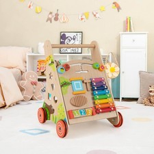 Wooden Baby Walker Baby Push Walker with Handle Storage & Wheels Walker Toy Yürüteç price
