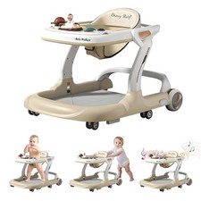 Music & Lights Baby Walker with Wheels 9 Adjustable Heights Baby Activity Center Yürüteç price