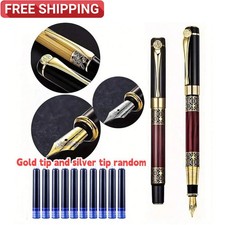 Fine Nib Metal Fountain Pen With 10pc Refillable Ink Cartridges Calligraphy Pen Fountain Pen price