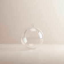 PACK OF 2 Clear Acrylic Fillable Ball Ornament Choose from 9 Sizes Yılbaşı Süs ve Aksesuarları price