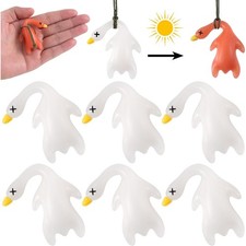 6pcs Color-Changing Duck Car Pendant, Funny UV Roast Duck Sunscreen Tester Yılbaşı Süs ve Aksesuarları price