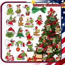 32 Piece Merry Christmas Grinch Ornaments Tree Hanging Decoration Figure Pendant Yılbaşı Süs ve Aksesuarları price