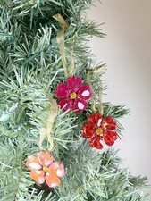 Home Decoration Accessories Flowers Hanging Christmas Ornament 2" lot of 3 Yılbaşı Süs ve Aksesuarları price