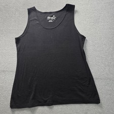 Black Tank Top Sleeveless Cotton Basic Casual Hanes Mens XL Undershirt Bayan İç Atlet price