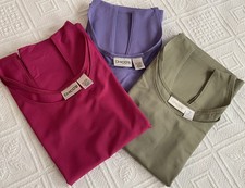 Set 3 Chicos Tank Top/ Undershirt Size 3/L Fuchsia Lavender Olive Nylon/Spandex Bayan İç Atlet price