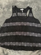 Lina Black Lace-Trim Racerback Tank Top Bayan İç Atlet price